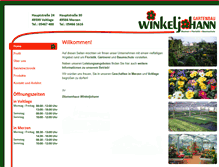 Tablet Screenshot of blumen-winkeljohann.de